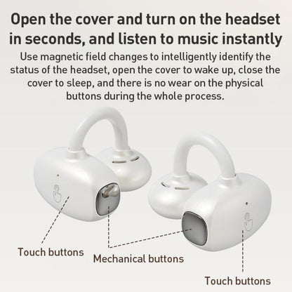 ZGA GS24 Ear Clip Wireless Bluetooth Earphones(White) - Bluetooth Earphone by ZGA | Online Shopping UK | buy2fix