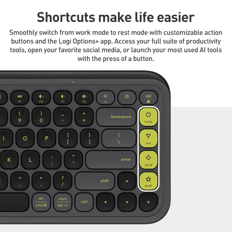 Logitech POP ICON COMBO Wireless Bluetooth Keyboard and Mouse Set(Black) - Wireless Keyboard by Logitech | Online Shopping UK | buy2fix