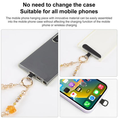 Flower Ice Bead Chain Phone Anti-lost Short Lanyard(Purple) - Lanyards & Wrist Straps by buy2fix | Online Shopping UK | buy2fix