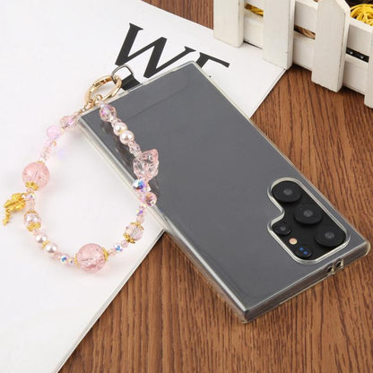 Flower Ice Bead Chain Phone Anti-lost Short Lanyard(Purple) - Lanyards & Wrist Straps by buy2fix | Online Shopping UK | buy2fix