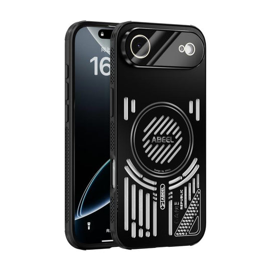 For iPhone Air ABEEL Ice Fox Series Magsafe Heat Sink Cooling Phone Case(Black)