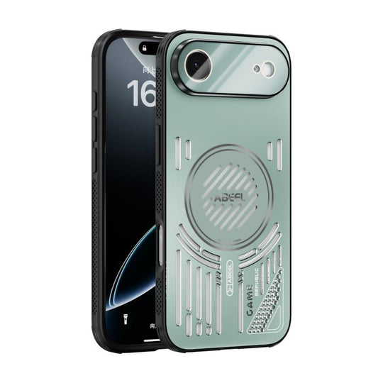 For iPhone Air ABEEL Ice Fox Series Magsafe Heat Sink Cooling Phone Case(Light Green)