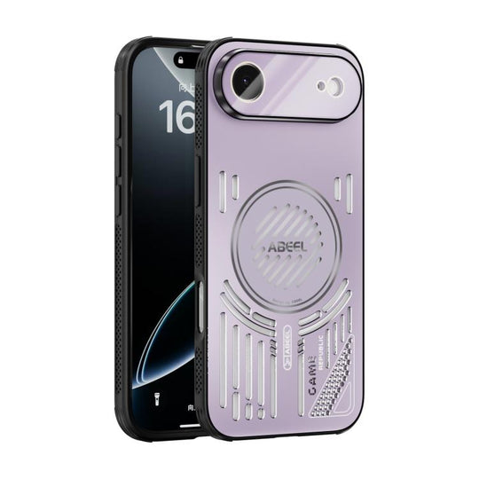 For iPhone Air ABEEL Ice Fox Series Magsafe Heat Sink Cooling Phone Case(Pink Purple)