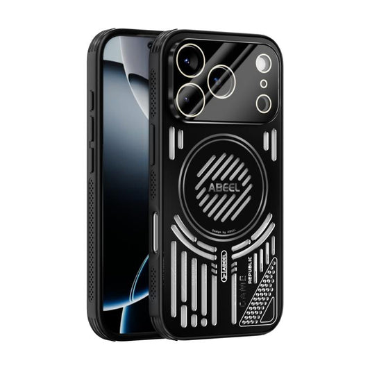 For iPhone 17 Pro ABEEL Ice Fox Series Magsafe Heat Sink Cooling Phone Case(Black) - iPhone 17 Pro Cases by buy2fix | Online Shopping UK | buy2fix