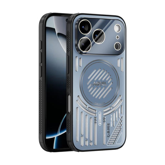 For iPhone 17 Pro ABEEL Ice Fox Series Magsafe Heat Sink Cooling Phone Case(Blue) - iPhone 17 Pro Cases by buy2fix | Online Shopping UK | buy2fix