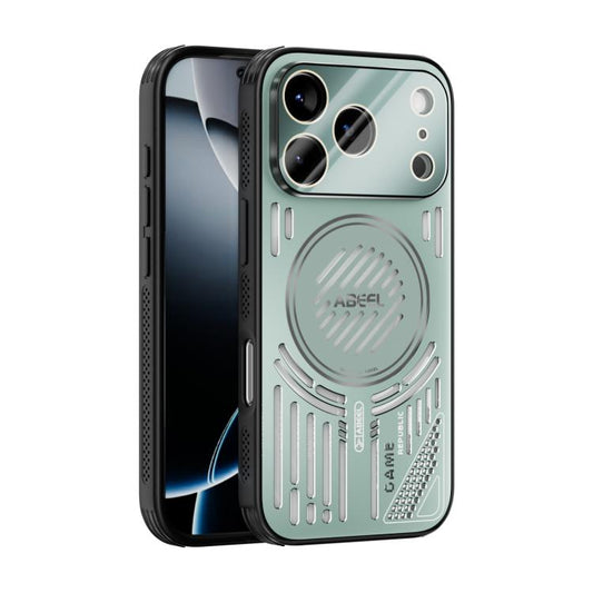 For iPhone 17 Pro ABEEL Ice Fox Series Magsafe Heat Sink Cooling Phone Case(Light Green) - iPhone 17 Pro Cases by buy2fix | Online Shopping UK | buy2fix