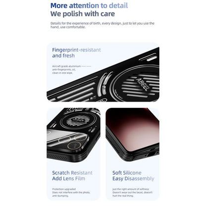 For iPhone 17 Pro ABEEL Ice Fox Series Magsafe Heat Sink Cooling Phone Case(Titanium Gray) - iPhone 17 Pro Cases by buy2fix | Online Shopping UK | buy2fix