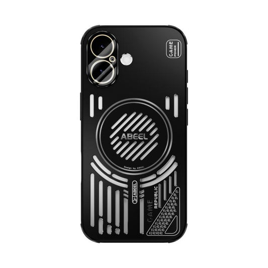 For iPhone 17 ABEEL Ice Fox Series Magsafe Heat Sink Cooling Phone Case(Black) - iPhone 17 Cases by buy2fix | Online Shopping UK | buy2fix