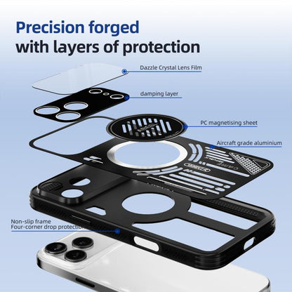 For iPhone 17 ABEEL Ice Fox Series Magsafe Heat Sink Cooling Phone Case(Titanium Gray) - iPhone 17 Cases by buy2fix | Online Shopping UK | buy2fix