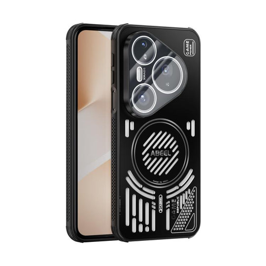 For Huawei Pura 80 Pro / Pura 80 Pro+ 5G ABEEL Ice Fox Series Magsafe Heat Sink Cooling Phone Case(Black)