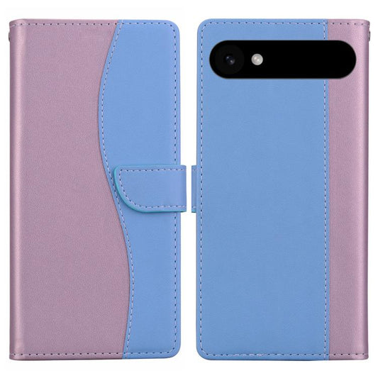 For iPhone Air Embossed Two-Color Leather Phone Case(Pink Blue) - iPhone Air Cases by buy2fix | Online Shopping UK | buy2fix
