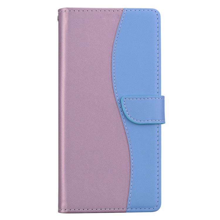 For iPhone Air Embossed Two-Color Leather Phone Case(Pink Blue) - iPhone Air Cases by buy2fix | Online Shopping UK | buy2fix