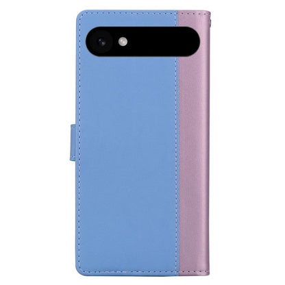 For iPhone Air Embossed Two-Color Leather Phone Case(Pink Blue) - iPhone Air Cases by buy2fix | Online Shopping UK | buy2fix