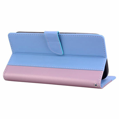 For iPhone Air Embossed Two-Color Leather Phone Case(Pink Blue) - iPhone Air Cases by buy2fix | Online Shopping UK | buy2fix