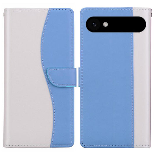 For iPhone Air Embossed Two-Color Leather Phone Case(White Blue) - iPhone Air Cases by buy2fix | Online Shopping UK | buy2fix