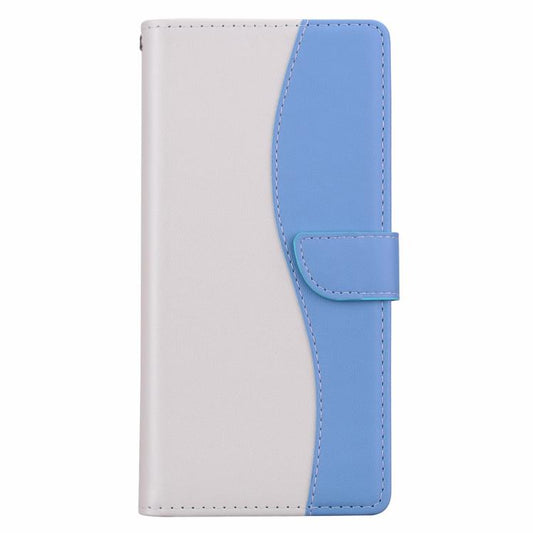For iPhone Air Embossed Two-Color Leather Phone Case(White Blue) - iPhone Air Cases by buy2fix | Online Shopping UK | buy2fix