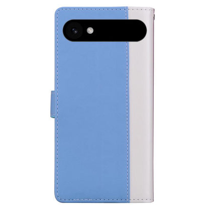 For iPhone Air Embossed Two-Color Leather Phone Case(White Blue) - iPhone Air Cases by buy2fix | Online Shopping UK | buy2fix