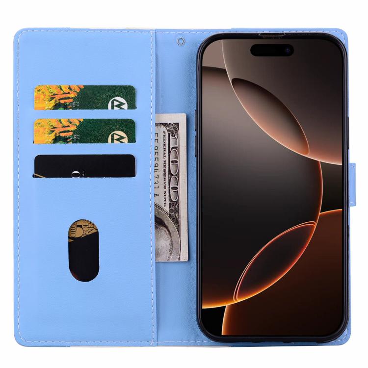 For iPhone Air Embossed Two-Color Leather Phone Case(White Blue) - iPhone Air Cases by buy2fix | Online Shopping UK | buy2fix