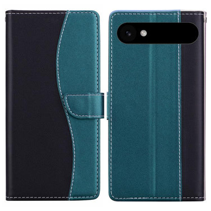 For iPhone Air Embossed Two-Color Leather Phone Case(Black Green) - iPhone Air Cases by buy2fix | Online Shopping UK | buy2fix