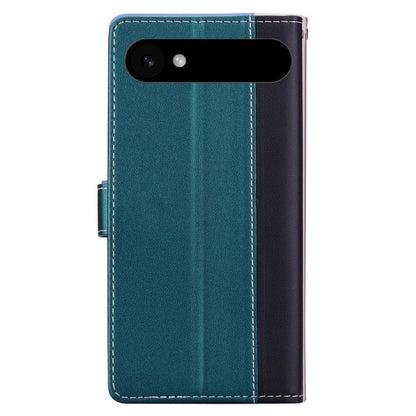 For iPhone Air Embossed Two-Color Leather Phone Case(Black Green) - iPhone Air Cases by buy2fix | Online Shopping UK | buy2fix