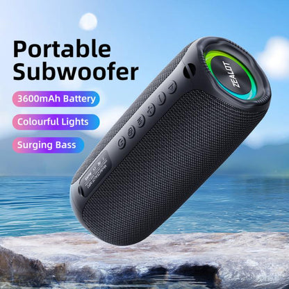 Zealot MP2 20W Portable Outdoor RGB Bluetooth Speaker(Black) - Desktop Speaker by ZEALOT | Online Shopping UK | buy2fix