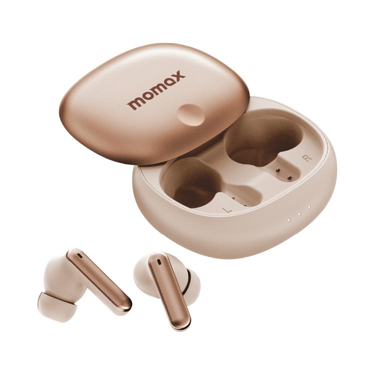 MOMAX 1-Vibe Lite True Wireless Noise Cancelling BT5.4 Earphones(Gold) - TWS Earphone by MOMAX | Online Shopping UK | buy2fix
