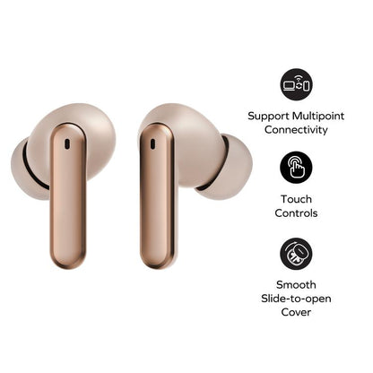 MOMAX 1-Vibe Lite True Wireless Noise Cancelling BT5.4 Earphones(Gold) - TWS Earphone by MOMAX | Online Shopping UK | buy2fix
