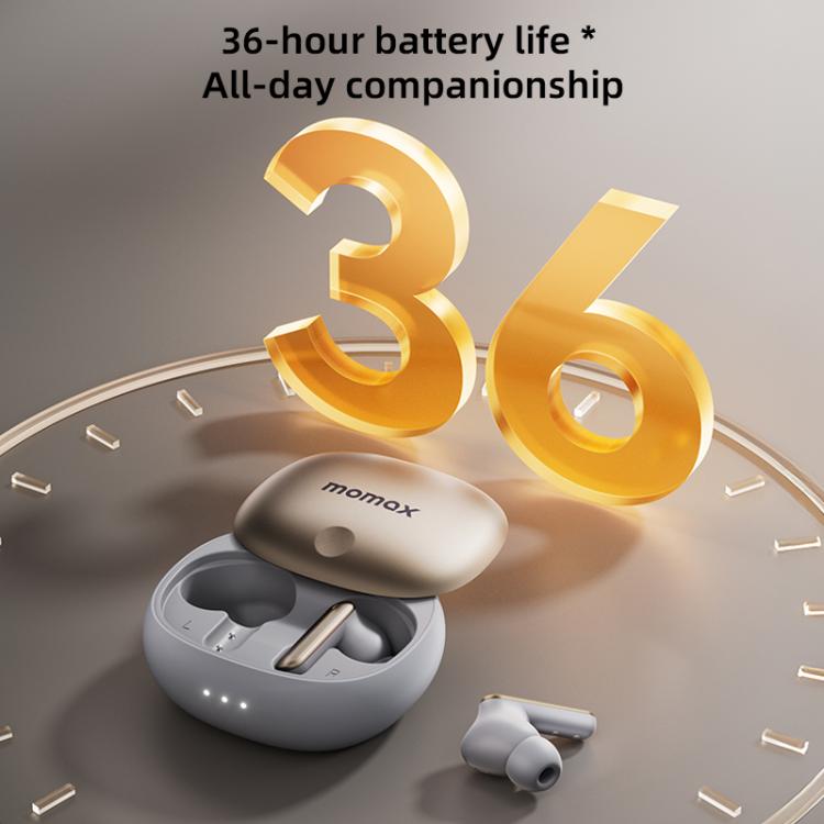 MOMAX 1-Vibe Lite True Wireless Noise Cancelling BT5.4 Earphones(Gold) - TWS Earphone by MOMAX | Online Shopping UK | buy2fix