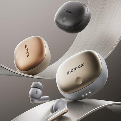 MOMAX 1-Vibe Lite True Wireless Noise Cancelling BT5.4 Earphones(Gold) - TWS Earphone by MOMAX | Online Shopping UK | buy2fix