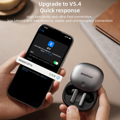 MOMAX 1-Vibe Lite True Wireless Noise Cancelling BT5.4 Earphones(Black) - TWS Earphone by MOMAX | Online Shopping UK | buy2fix
