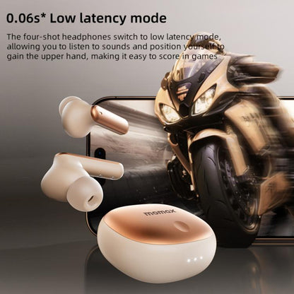 MOMAX 1-Vibe Lite True Wireless Noise Cancelling BT5.4 Earphones(Titanium) - TWS Earphone by MOMAX | Online Shopping UK | buy2fix