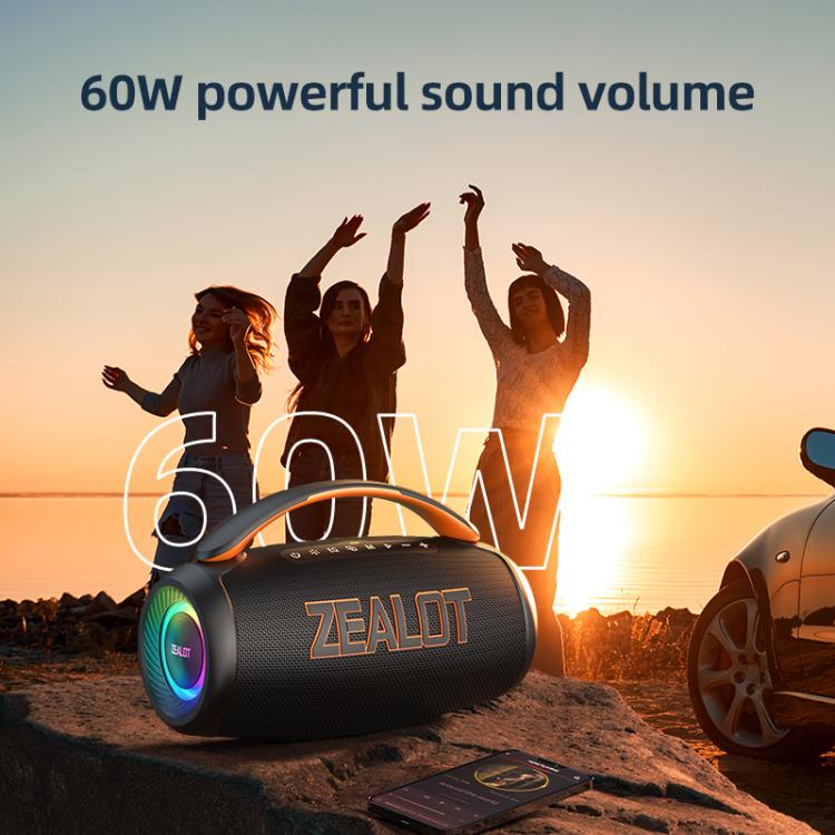 Zealot P12 60W Portable Handheld Outdoor RGB Bluetooth Speaker(Blue) - Desktop Speaker by ZEALOT | Online Shopping UK | buy2fix