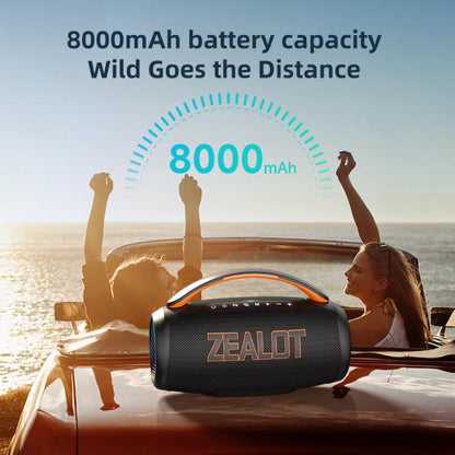 Zealot P12 60W Portable Handheld Outdoor RGB Bluetooth Speaker(Blue) - Desktop Speaker by ZEALOT | Online Shopping UK | buy2fix