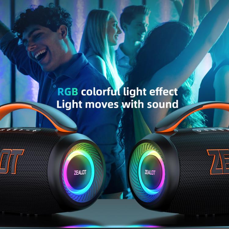 Zealot P12 60W Portable Handheld Outdoor RGB Bluetooth Speaker(Blue) - Desktop Speaker by ZEALOT | Online Shopping UK | buy2fix