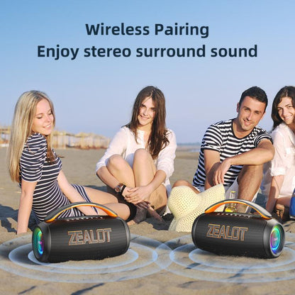 Zealot P12 60W Portable Handheld Outdoor RGB Bluetooth Speaker(Blue) - Desktop Speaker by ZEALOT | Online Shopping UK | buy2fix
