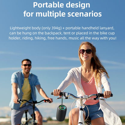 Zealot M2 8W Portable Outdoor RGB Bluetooth Speaker, Type:with 2pcs Microphones(Black) - Desktop Speaker by ZEALOT | Online Shopping UK | buy2fix