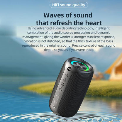 Zealot M2 8W Portable Outdoor RGB Bluetooth Speaker, Type:with 1pc Microphone(Black) - Desktop Speaker by ZEALOT | Online Shopping UK | buy2fix