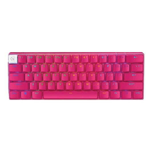 Logitech G PRO X 60 LIGHTSPEED Wireless Gaming Keyboard, GX-T Optical Switches(Pink) - Wireless Keyboard by Logitech | Online Shopping UK | buy2fix