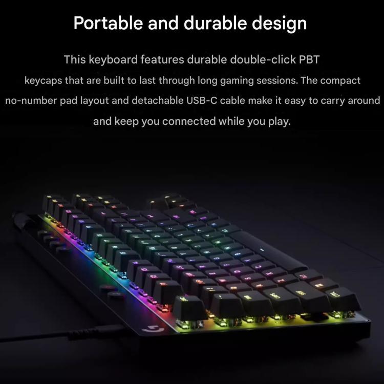 Logitech G PRO X TKL RAPID Magnetic Switches Wireless Gaming Keyboard(Black) - Wireless Keyboard by Logitech | Online Shopping UK | buy2fix