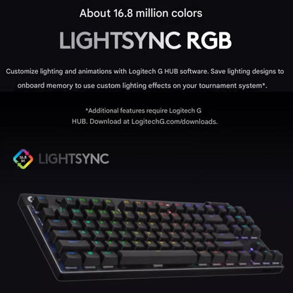 Logitech G PRO X TKL Wireless Gaming Keyboard, GX-L Mechanical Switches(Black) - Wireless Keyboard by Logitech | Online Shopping UK | buy2fix