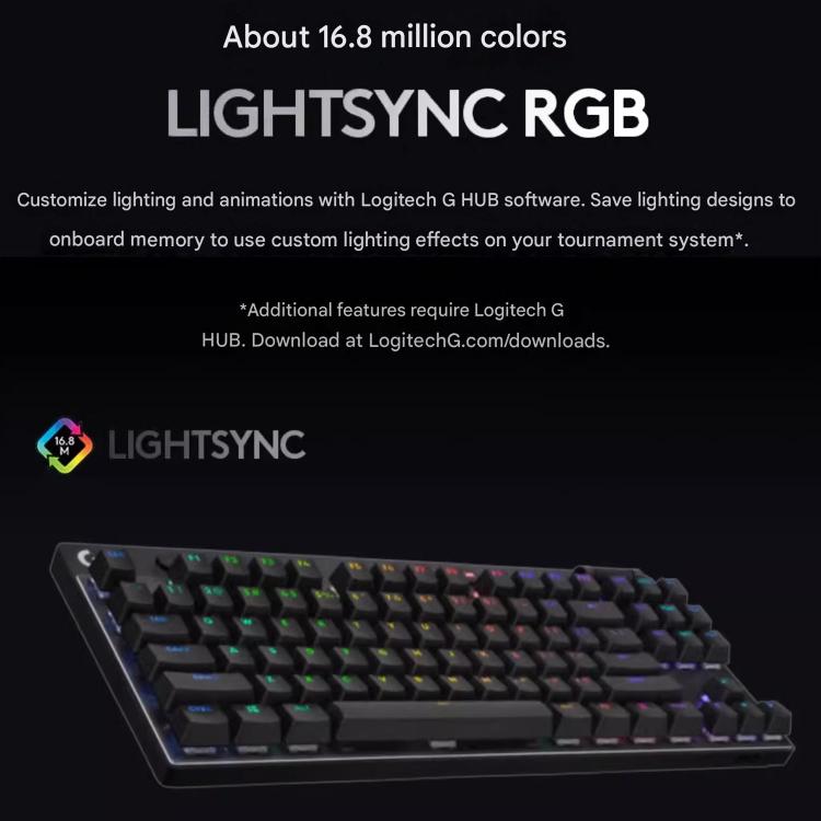 Logitech G PRO X TKL Wireless Gaming Keyboard, GX-T Mechanical Switches(Black) - Wireless Keyboard by Logitech | Online Shopping UK | buy2fix