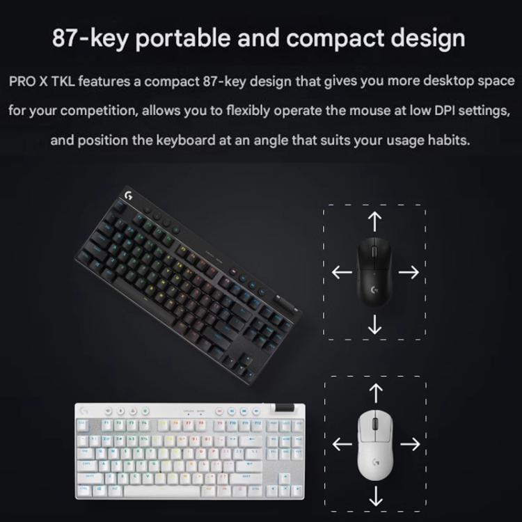 Logitech G PRO X TKL Wireless Gaming Keyboard, GX-T Mechanical Switches(Black) - Wireless Keyboard by Logitech | Online Shopping UK | buy2fix