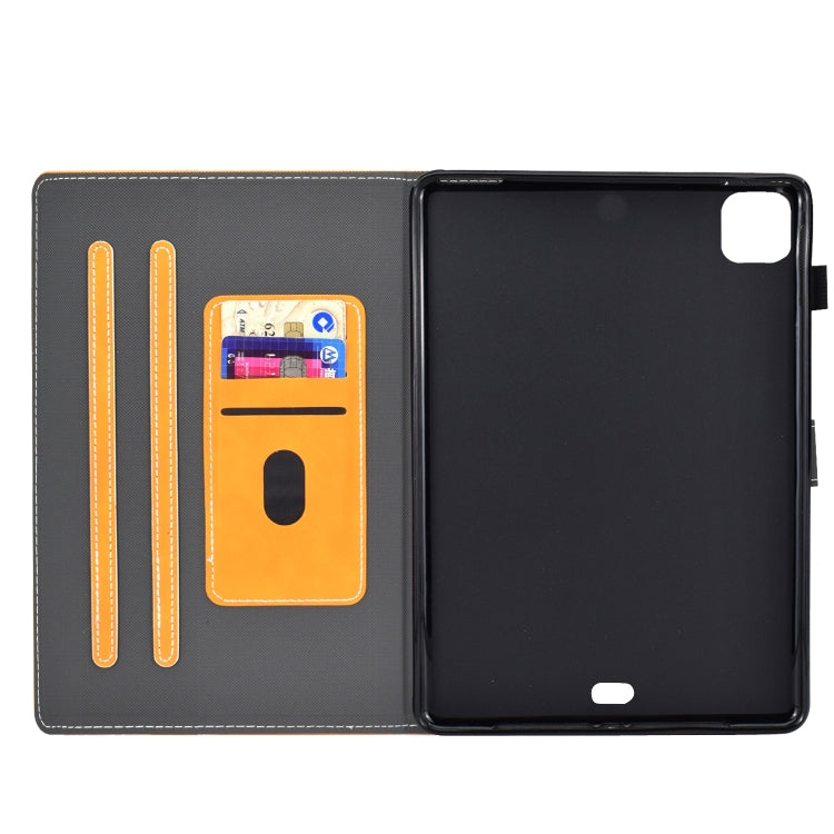 For iPad Air 2022 / 2020 10.9 Panda Embossing Pattern Horizontal Flip PU Leather Case with Holder & Card Slot & Anti-skid Strip(Khaki) - iPad Air (2022) / (2020) 10.9 Cases by buy2fix | Online Shopping UK | buy2fix