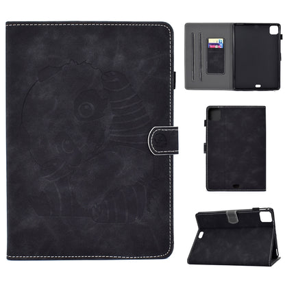 For iPad Air 2022 / 2020 10.9 Panda Embossing Pattern Horizontal Flip PU Leather Case with Holder & Card Slot & Anti-skid Strip(Black) - iPad Air (2022) / (2020) 10.9 Cases by buy2fix | Online Shopping UK | buy2fix