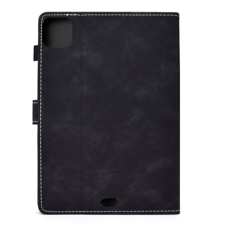 For iPad Air 2022 / 2020 10.9 Panda Embossing Pattern Horizontal Flip PU Leather Case with Holder & Card Slot & Anti-skid Strip(Black) - iPad Air (2022) / (2020) 10.9 Cases by buy2fix | Online Shopping UK | buy2fix