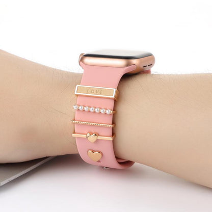 Smart Watch Band Decorative Ring Metal Accessories(Love Heart) - Watch Decorations by buy2fix | Online Shopping UK | buy2fix