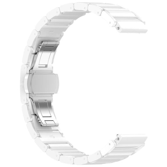 For Huawei Watch GT 5 Pro 42mm xDfind Ceramic Stainless Steel Watch Band(Pure White) - Watch Bands by xDfind | Online Shopping UK | buy2fix