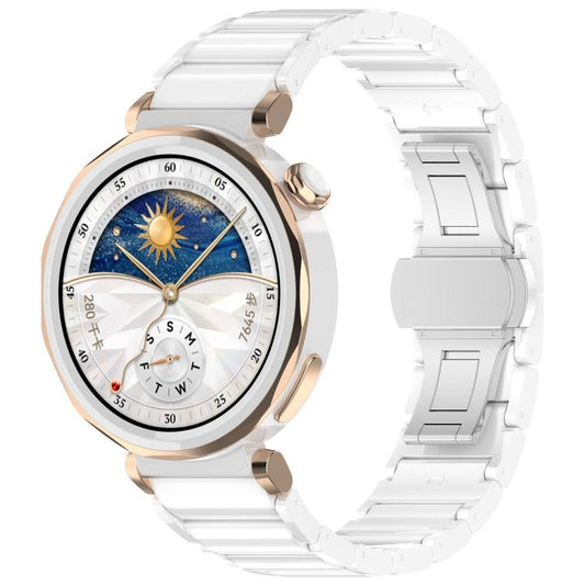 For Huawei Watch GT 5 Pro 42mm xDfind Ceramic Stainless Steel Watch Band(Pure White) - Watch Bands by xDfind | Online Shopping UK | buy2fix