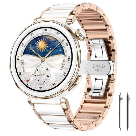 For Huawei Watch GT 7 41mm / GT 6 41mm xDfind Ceramic Stainless Steel Watch Band(Rose Glod)