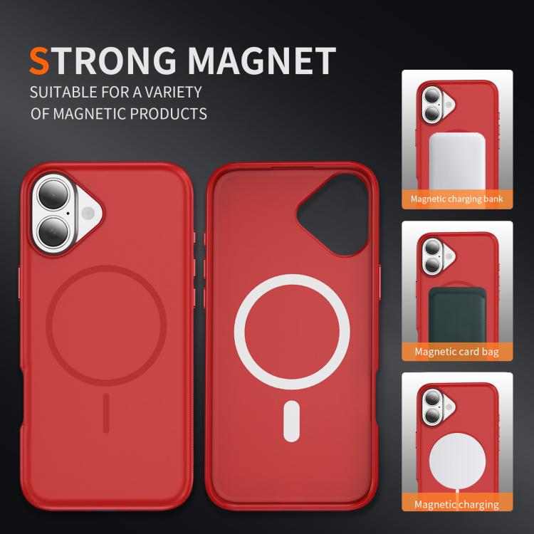 For iPhone 17 Imitation Original Magsafe PC Hybrid TPU Phone Case(Red) - iPhone 17 Cases by buy2fix | Online Shopping UK | buy2fix